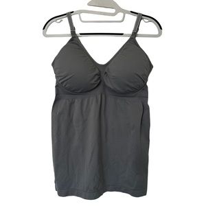 Kindred Bravely Simply Sublime Maternity & Nursing Tank w/ Built in Bra Grey XL‎